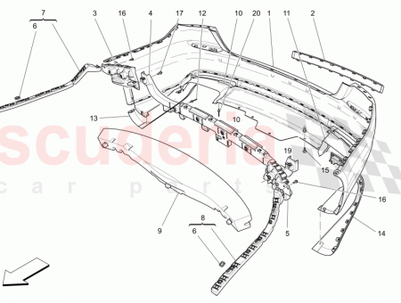 Photo of RIGHT REAR BUMPER LOWER TRIM DIABOLIK BLACK…