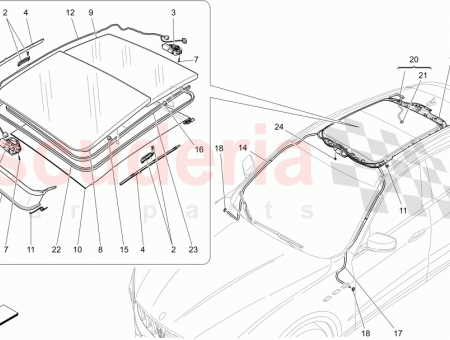 Photo of SUNROOF ASSEMBLY LARGE SUNROOF WITH ELECTRICAL DRIVE BLACK…