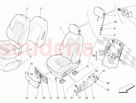 Photo of FRONT LH SEAT ASSEMBLY ZEGNA EDITION INTERIORS 8…