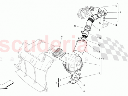 Photo of CLEAN AIR INTAKE SLEEVE FLOWMETER SIDE…