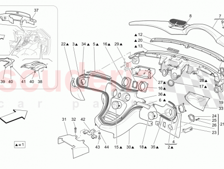 Photo of DASHBOARD ASSEMBLY BLU MEDIO MEDIUM BLUE 364015383 BORDEAUX…