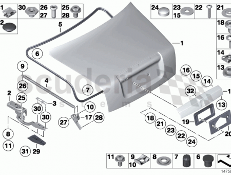 Photo of LEFT TRUNK LID HINGE 41 62…