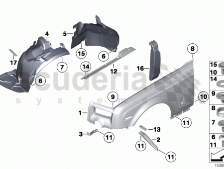 Photo of Bracket side panel wheel opening right 41 30…