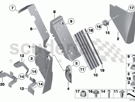 Photo of Bracket cover cowl bottom right 51 43…