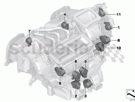 Photo of positioning drive vent flap defrost 64 11…