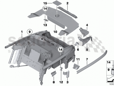 Photo of Support rear window frame left 41 00…