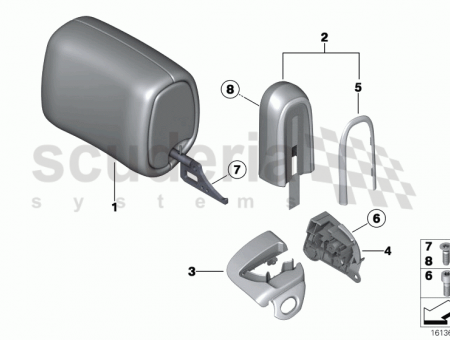 Photo of Cover headrest left 52 10…