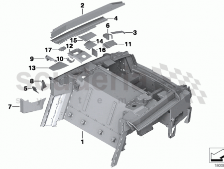 Photo of Closing panel spring support rear right 41 21…