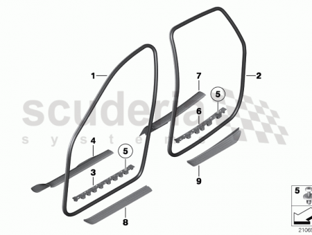 Photo of Cover strip entr stainl steel rear rght 51…